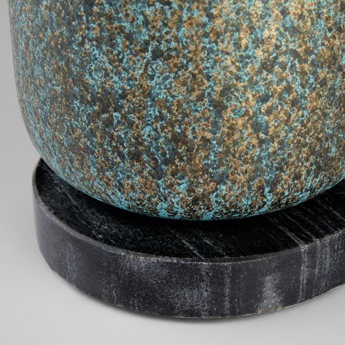 Hepworth Table Lamp | Verde Green Patina | Antique Brass | Black