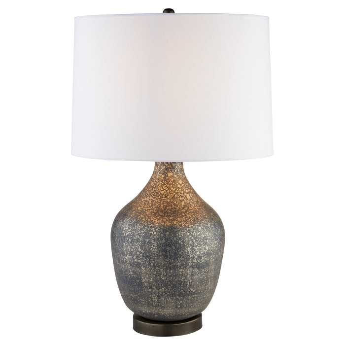 Fresnillo Table Lamp | Silver Patina | Blackened Nickel | White