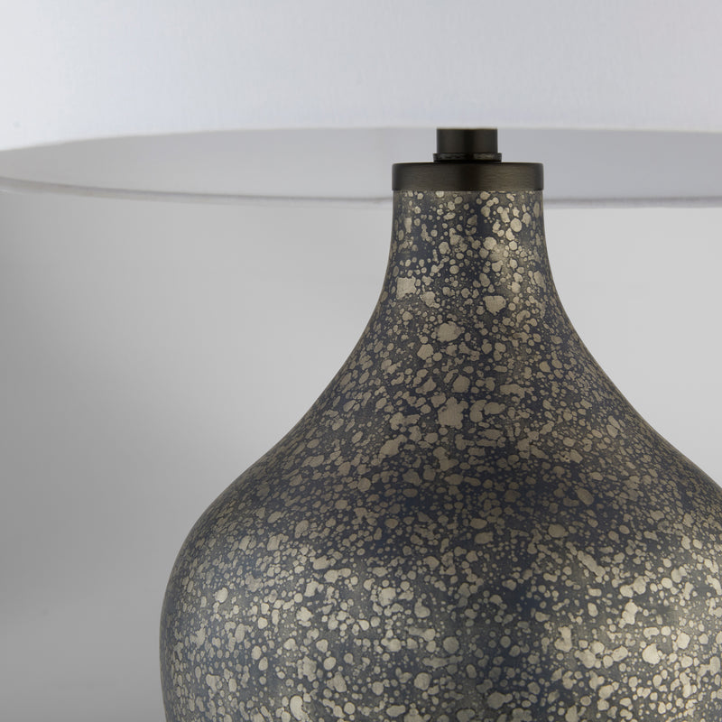 Fresnillo Table Lamp | Silver Patina | Blackened Nickel | White