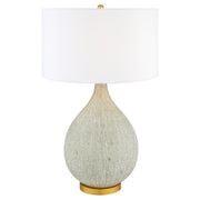 Ambella Table Lamp | Textured Matte White | Antique Brass | White