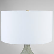 Ambella Table Lamp | Textured Matte White | Antique Brass | White
