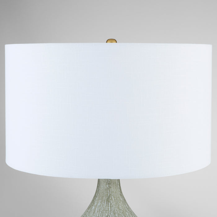 Ambella Table Lamp | Textured Matte White | Antique Brass | White