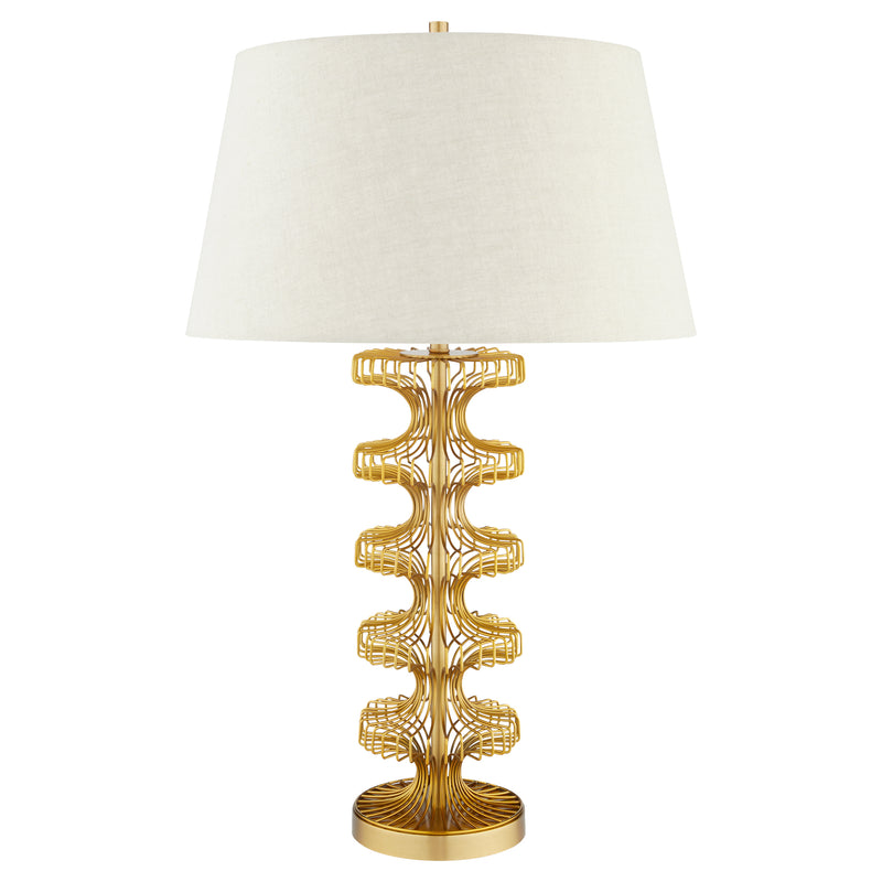 Eero Table Lamp | Antique Brass | Beige