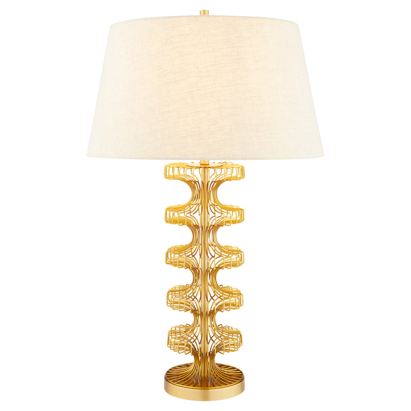 Eero Table Lamp | Antique Brass | Beige