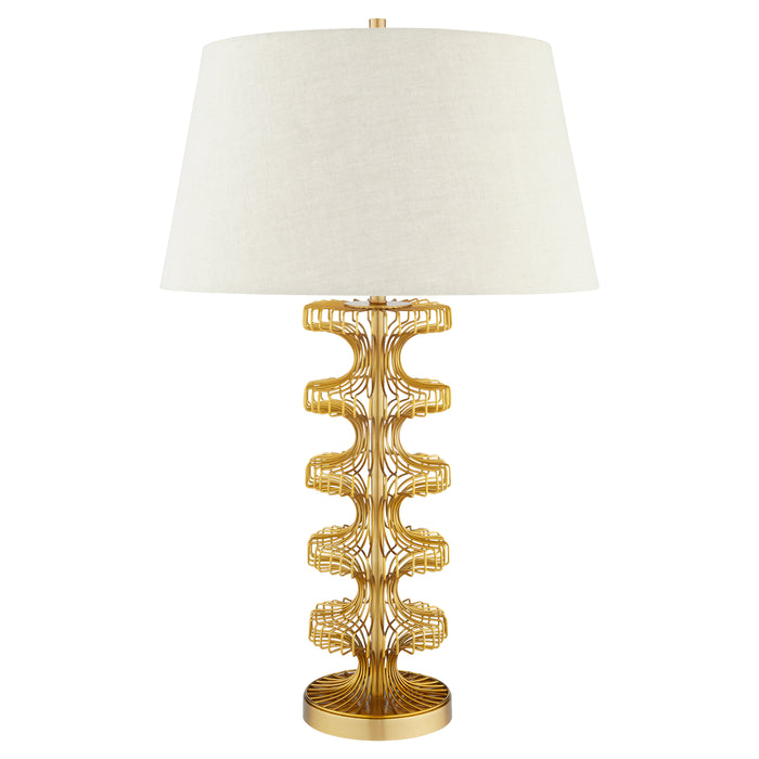 Eero Table Lamp | Antique Brass | Beige