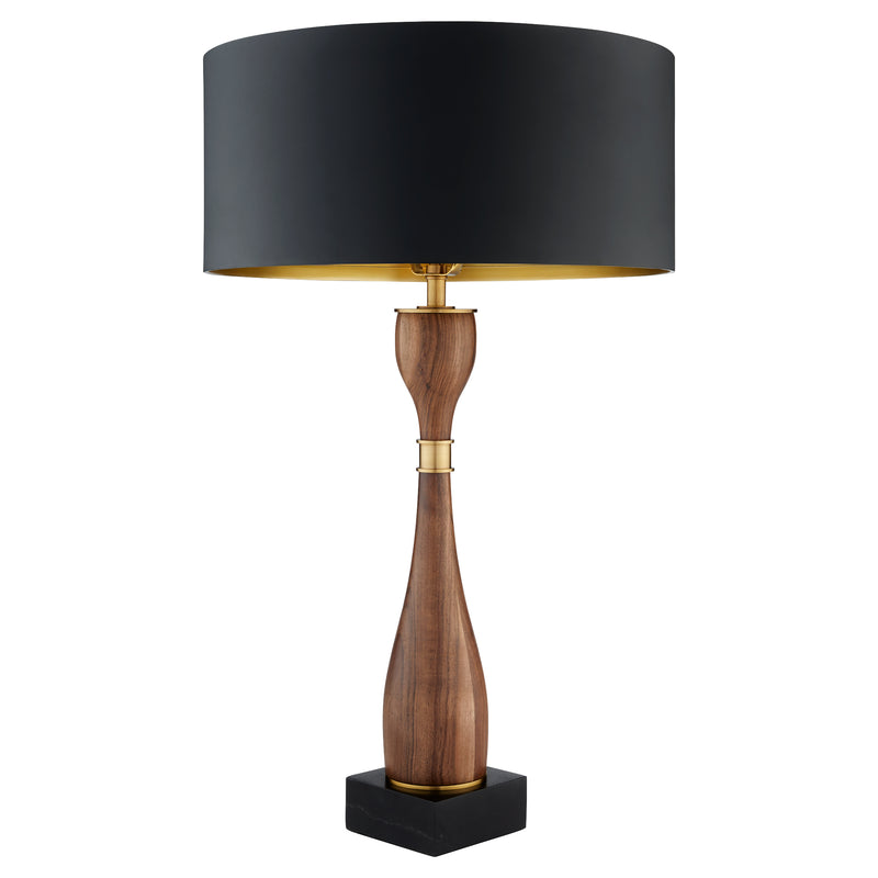 Veneta Table Lamp | Walnut | Brass | Black