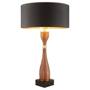 Veneta Table Lamp | Walnut | Brass | Black