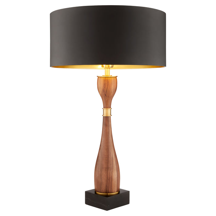 Veneta Table Lamp | Walnut | Brass | Black