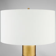 Anneau Table Lamp | Charcoal | Antique Brass | White