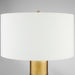 Anneau Table Lamp | Charcoal | Antique Brass | White