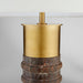 Anneau Table Lamp | Charcoal | Antique Brass | White