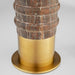 Anneau Table Lamp | Charcoal | Antique Brass | White