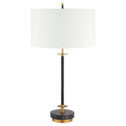 Santiago Table  Lamp | Black | Brass | White