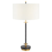 Santiago Table  Lamp | Black | Brass | White