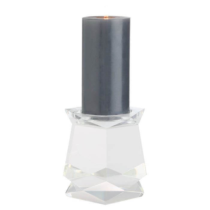 Faceted Pillar Candleholder - Medium