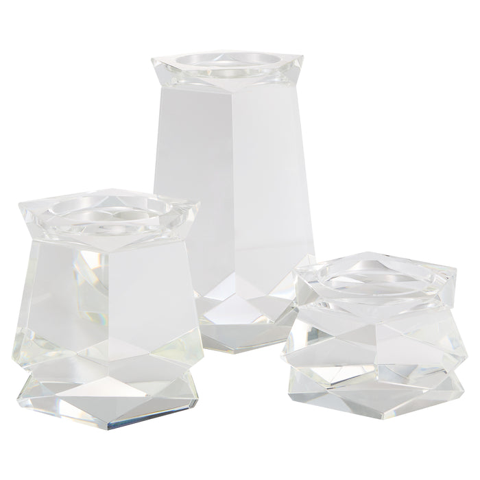 Faceted Pillar Candleholder - Small
