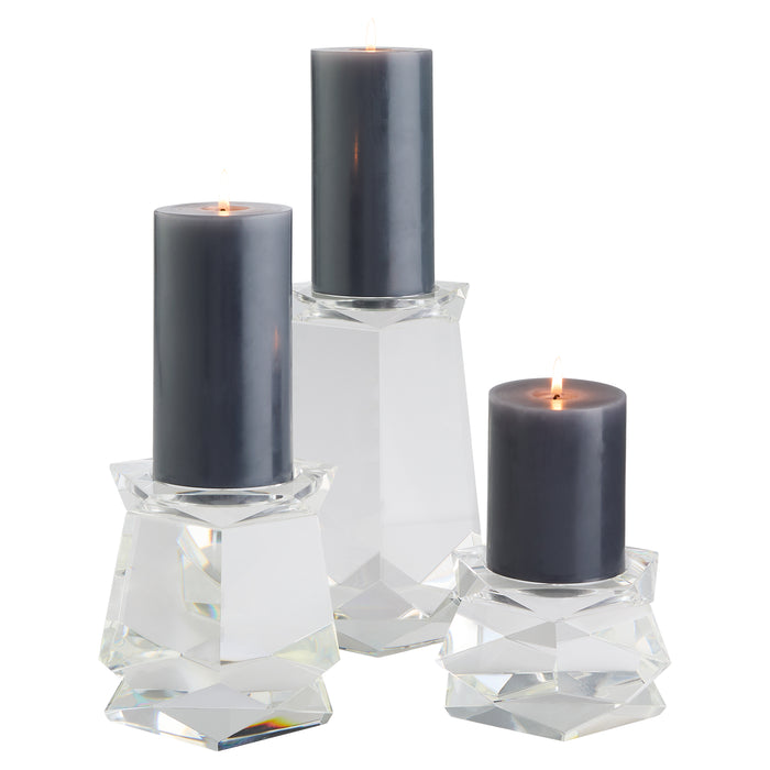 Faceted Pillar Candleholder - Small
