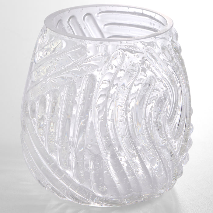 Hachure Vase | Clear