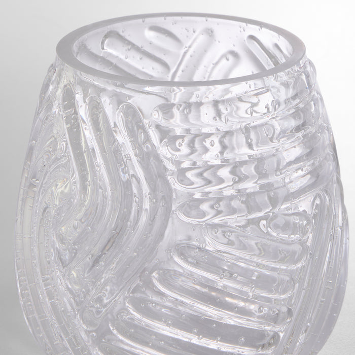 Hachure Vase | Clear