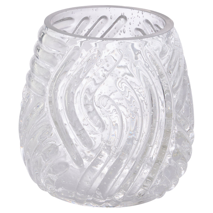Hachure Vase | Clear