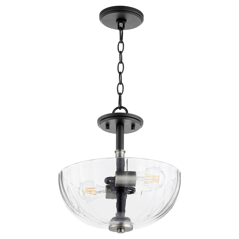 Quorum Home Quorum - 210-6965 - Two Light Dual Mount - Textured Black w/ Satin Nickel