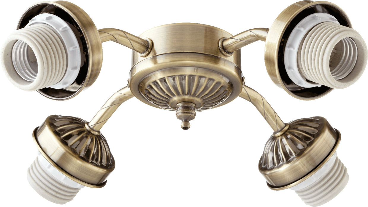 Quorum Home Quorum - 2444-804 - LED Fan Light Kit - Antique Brass