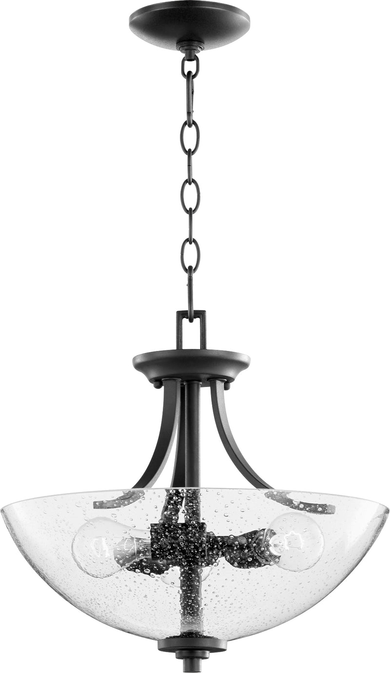 Quorum Home Quorum - 2760-16-69 - Three Light Dual Mount - Textured Black w/ Clear/Seeded