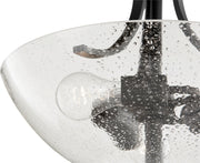 Quorum Home Quorum - 2760-16-69 - Three Light Dual Mount - Textured Black w/ Clear/Seeded