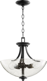 Quorum Home Quorum - 2760-16-69 - Three Light Dual Mount - Textured Black w/ Clear/Seeded