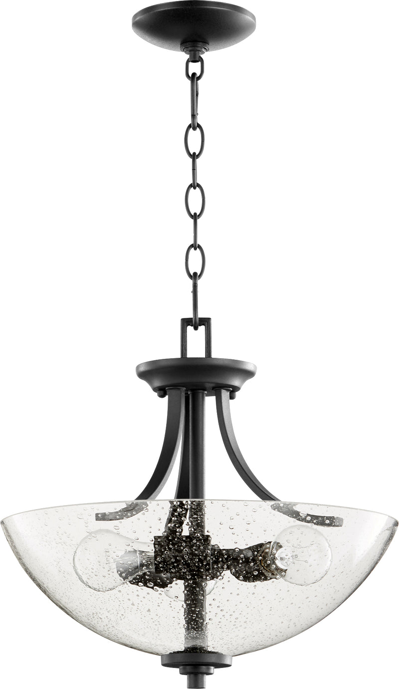 Quorum Home Quorum - 2760-16-69 - Three Light Dual Mount - Textured Black w/ Clear/Seeded