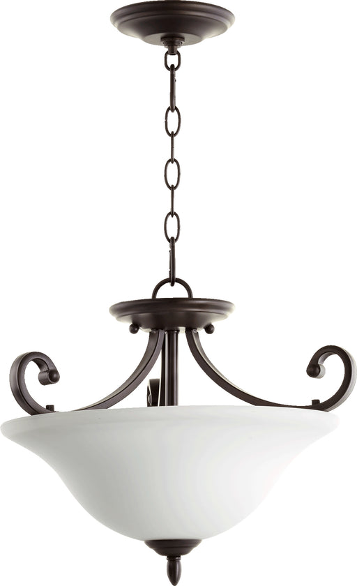 Quorum Home Quorum - 2854-18186 - Three Light Dual Mount - Oiled Bronze w/ Satin Opal
