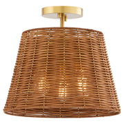 Quorum Home Quorum - 2893-13-80 - Three Light Semi Flush Mount - Aged Brass