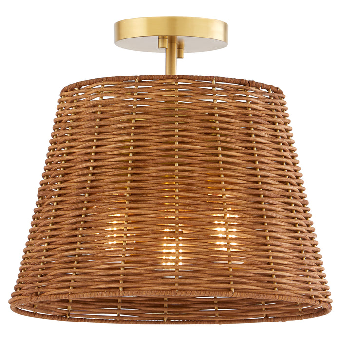 Quorum Home Quorum - 2893-13-80 - Three Light Semi Flush Mount - Aged Brass