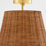 Quorum Home Quorum - 2893-13-80 - Three Light Semi Flush Mount - Aged Brass