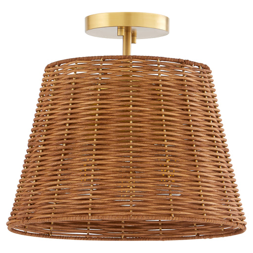 Quorum Home Quorum - 2893-13-80 - Three Light Semi Flush Mount - Aged Brass