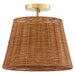 Quorum Home Quorum - 2893-13-80 - Three Light Semi Flush Mount - Aged Brass