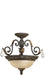 Quorum Home Quorum - 2957-17-44 - Two Light Dual Mount - Toasted Sienna With Mystic Silver