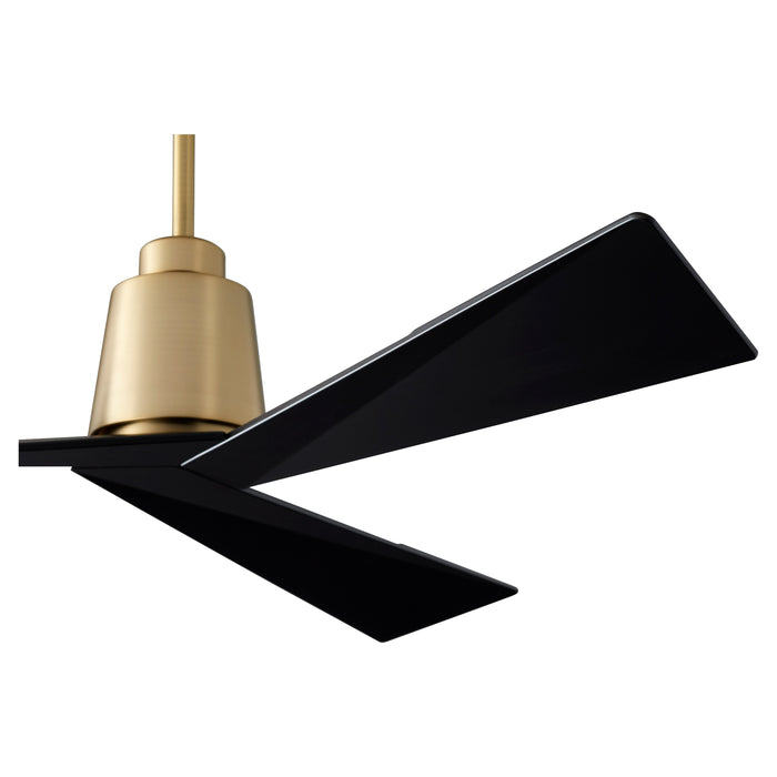 Quorum Home Oxygen - 3-113-1540 - 54"Ceiling Fan - Aged Brass W/ Black Blades
