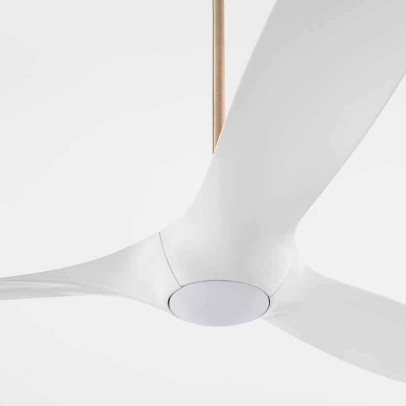 Quorum Home Oxygen - 3-122-640 - 56" Ceiling Fan - Aged Brass / White