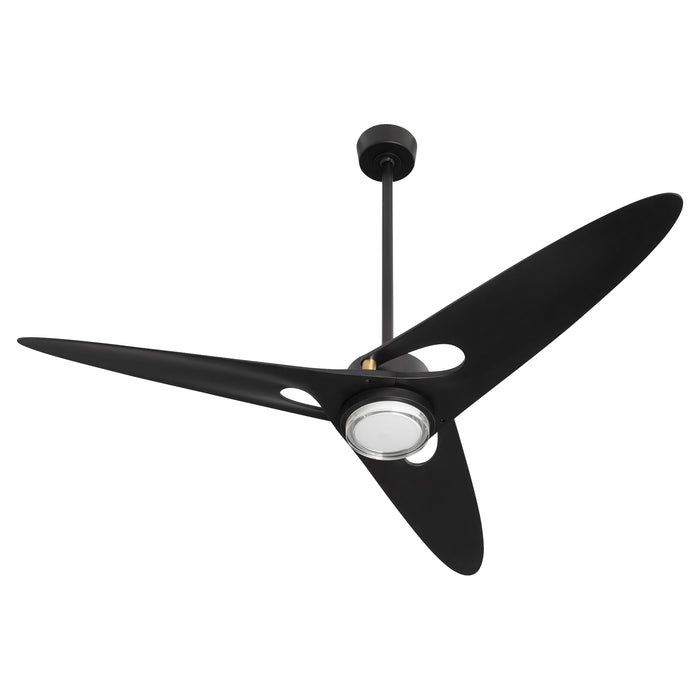 APGOEE 60" 3 Blade in Black / Aged Brass Pillars