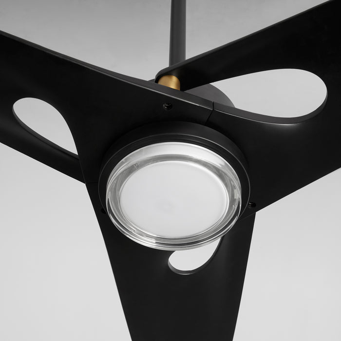 APGOEE 60" 3 Blade in Black / Aged Brass Pillars