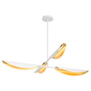 Quorum Home Oxygen - 3-407-640 - LED Chandelier - White W/ Aged Brass