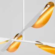 Quorum Home Oxygen - 3-407-640 - LED Chandelier - White W/ Aged Brass