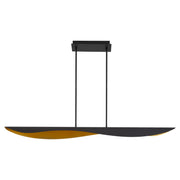 Quorum Home Oxygen - 3-408-1540 - LED Chandelier - Black W/ Aged Brass