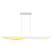 Quorum Home Oxygen - 3-408-640 - LED Chandelier - White W/ Aged Brass
