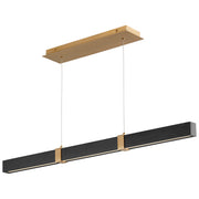 Quorum Home Oxygen - 3-48-1540 - LED Pendant - Aged Brass W/ Black Oak