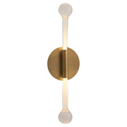MANHATTAN Two Light 5CCT Sconce - Brushed Brass
