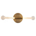 MANHATTAN Two Light 5CCT Sconce - Brushed Brass