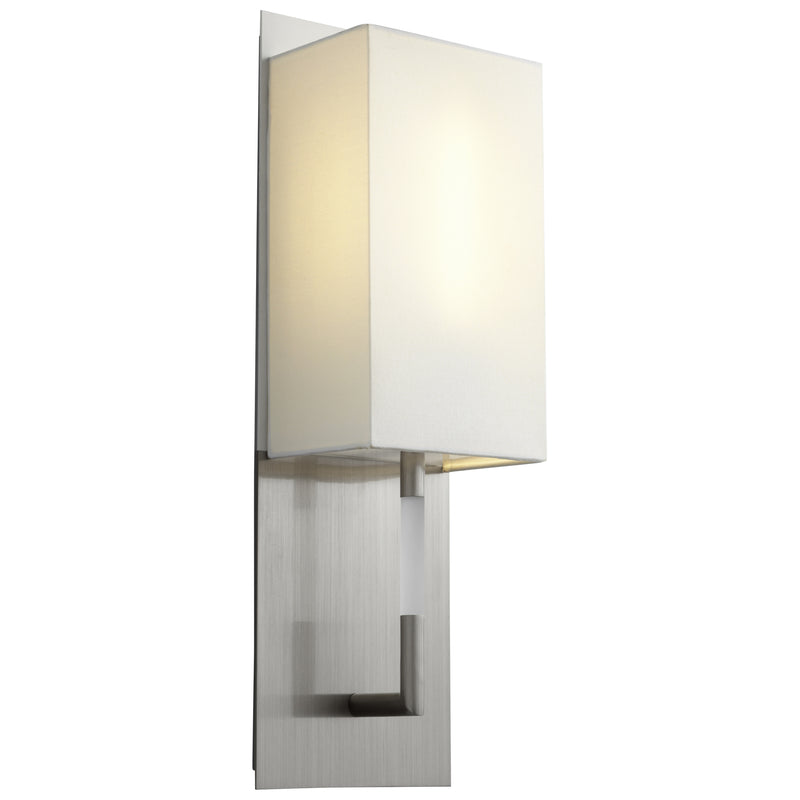 Quorum Home Oxygen - 3-564-124 - LED Wall Sconce - Satin Nickel W/ White Linen