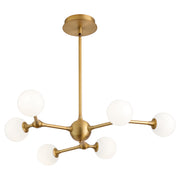 ORBE Six Light 5CCT Chandelier - Brushed Brass